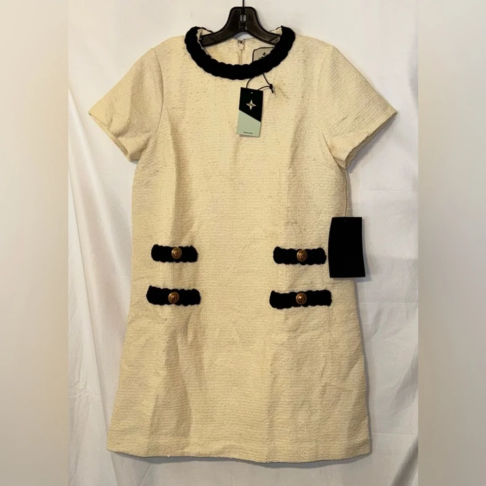 Cream Tweed Jackie Dress - Picture 6 of 11